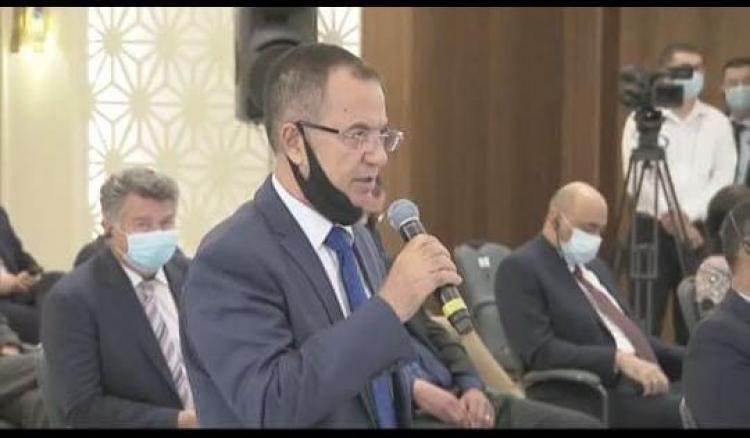 السفير د. منتصر أبو زيد خلال القاء الكلمة