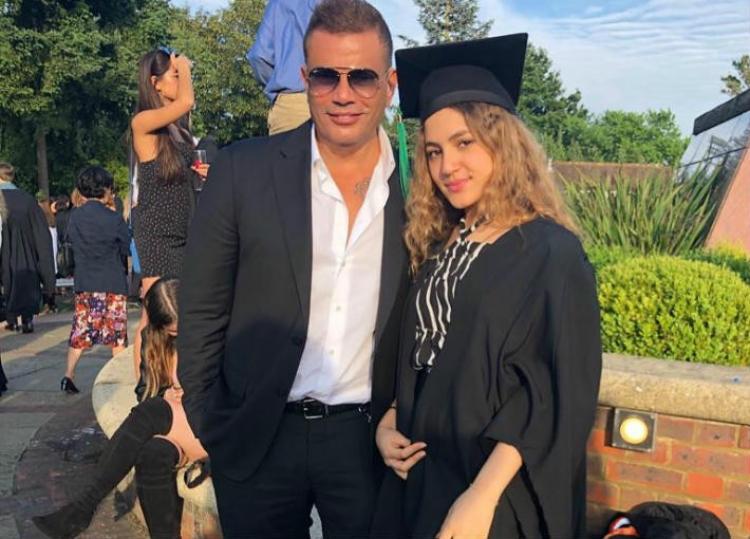 عمرو دياب وابنته كنزي