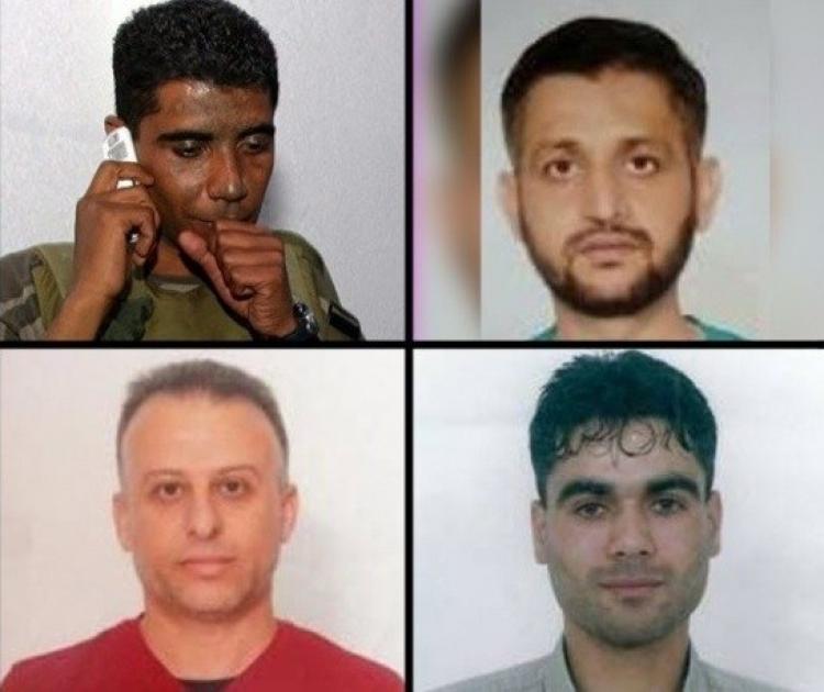 الأسرى الفلسطينيين الأربعة الذين أعيد اعتقالهم