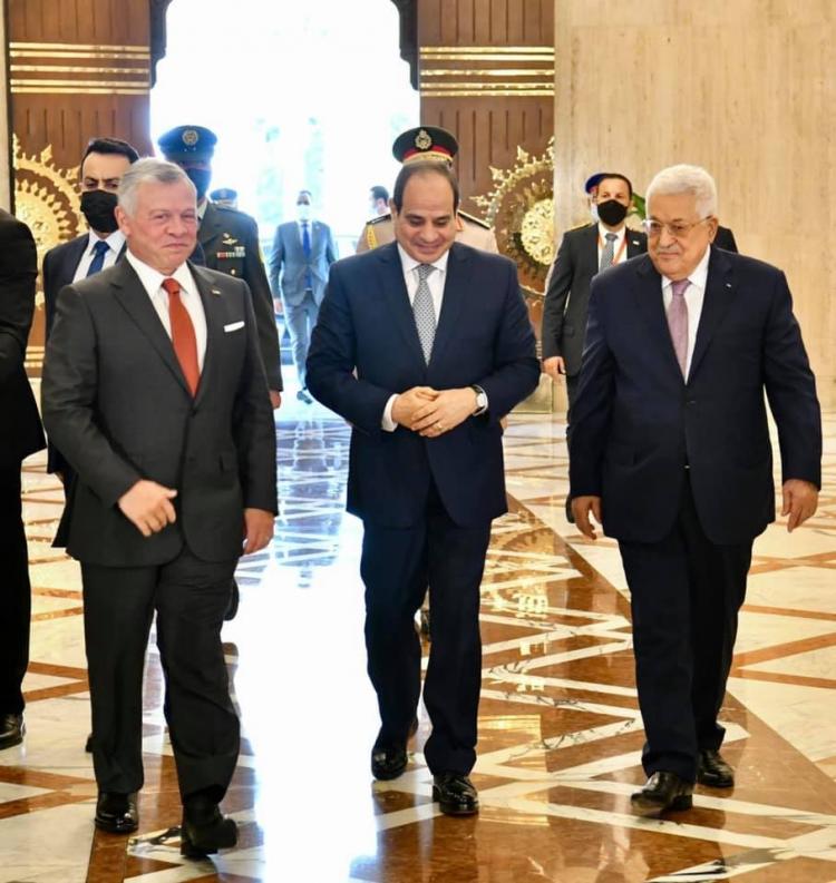 قمة بين الاردن ومصر وفلسطين
