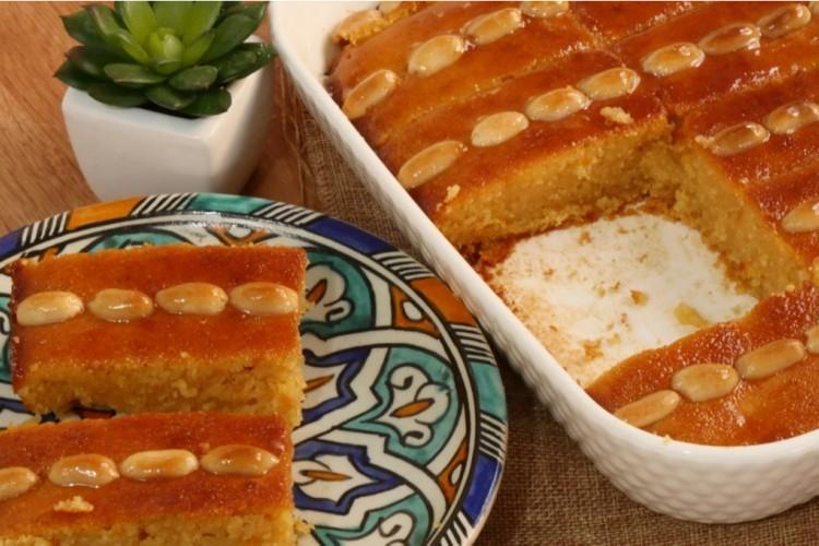 بسبوسة بدون بكينج بودر