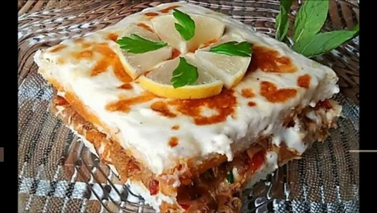 صينية التونة بالتوست