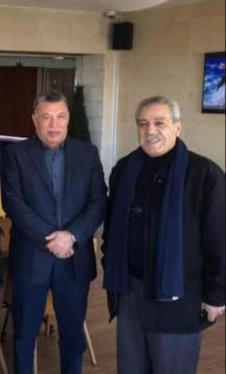 "أحمد حلس" أبو ماهر، عضو اللجنة المركزية لحركة فتح، مفوض عام التعبئة والتنظيم في الأقاليم الجنوبية، والمناضل الكبير اللواء " جهاد الغول"