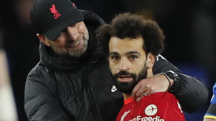 النجم المصري محمد صلاح والمدرب يورغن كلوب
