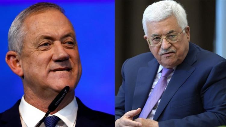 بيني غانتس والرئيس الفلسطيني محمود عباس
