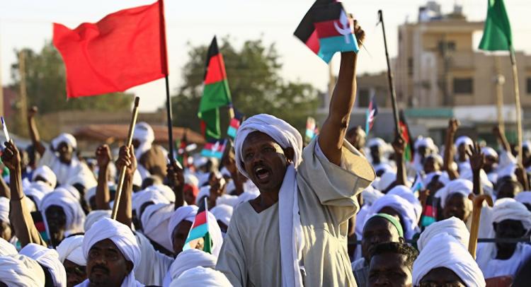 جانب من المظاهرات بالسودان