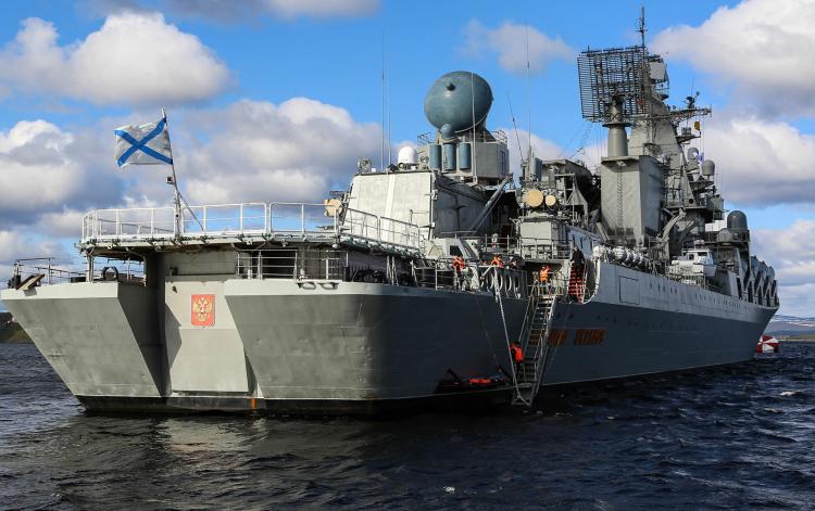 فرقاطة روسية في بحري اليابان