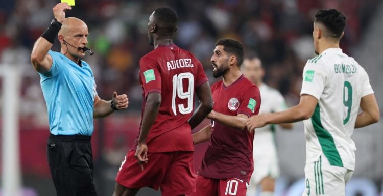 جانب من مباراة قطر والجزائر ببطولة كأس العرب