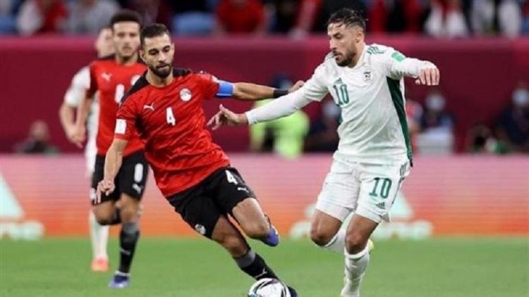 جانب من المباراة بين الاردن ومصر