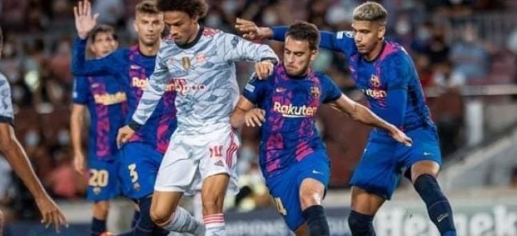 جانب من مباراة سابقة بين برشلونة وبايرن ميونيخ