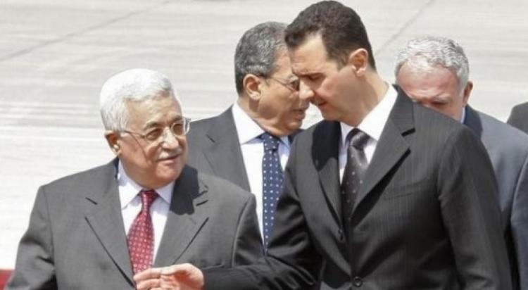 الرئيس محمود عباس والرئيس السوري بشار الاسد