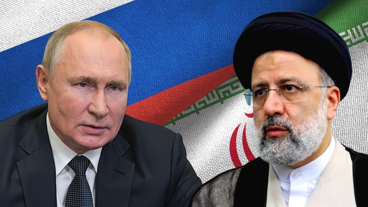 الرئيس الإيراني ابراهيم رئيسي ونظيره الروسي فلاديمير بوتين