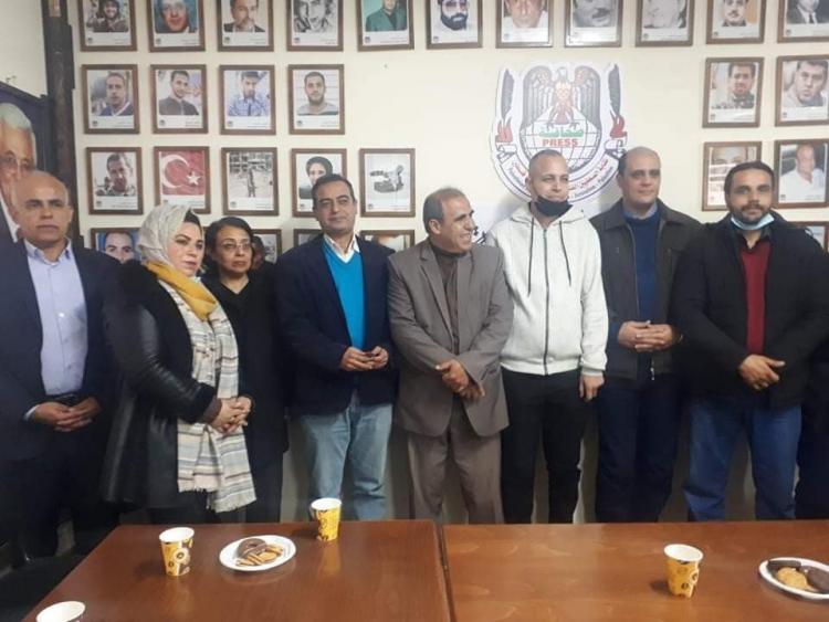 أعضاء نقابة الصحفيين في قطاع غزة