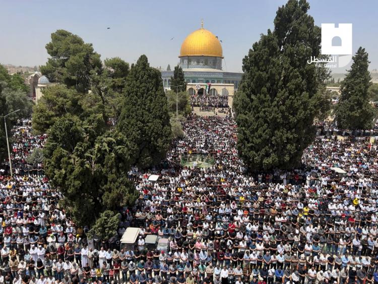 صلاة الجمعة الأخيرة في شهر رمضان في المسجد الأقصى
