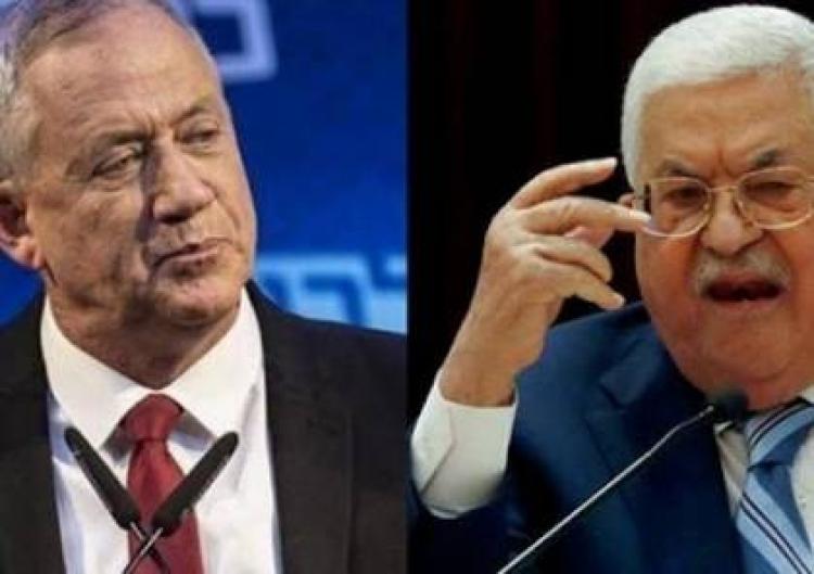 الرئيس الفلسطيني محمود عباس ورئيس الوزراء الاسرائيلي بيني غانتس