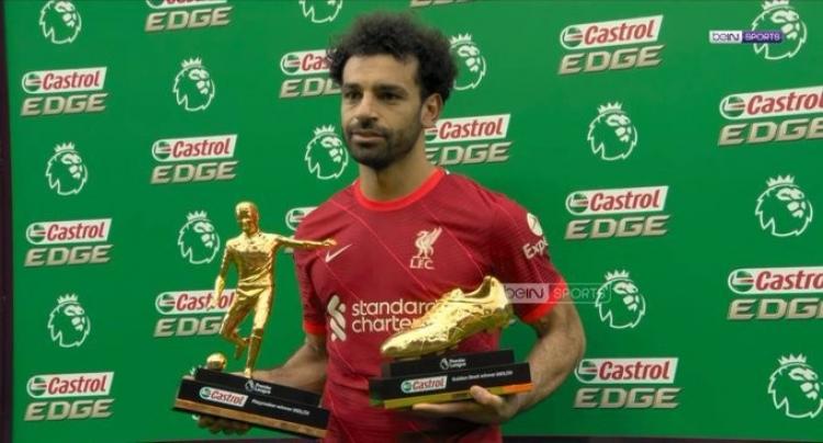 محمد صلاح يفوز بجائزة الحذاء الذهبي