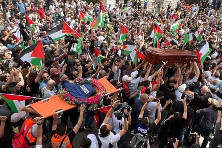 تشييع جثمان الشهيدة شيرين أبو عاقلة