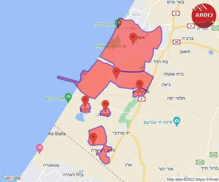 صافرات الانذار تدوي في عسقلان