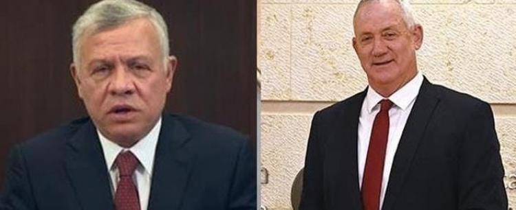 الملك عبدالله الثاني ووزير الجيش بيني غانتس