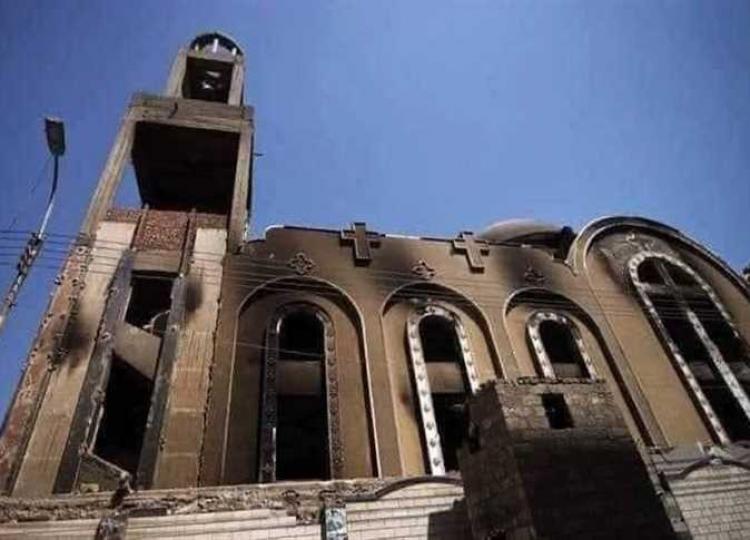حريق بكنيسة القديس أبو سيفين