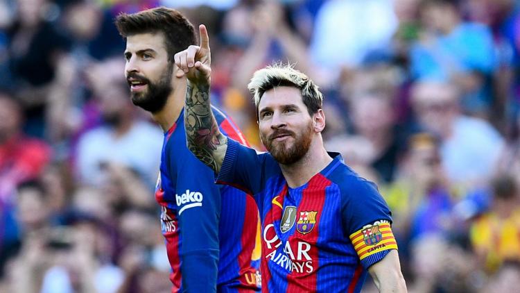 ميسي وبيكيه - برشلونة