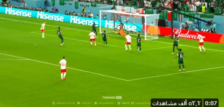 هدف بولندا في مرمى السعودية