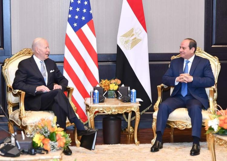الرئيس المصري عبد الفتاح السيسي والرئيس الأمريكي جو بايدن