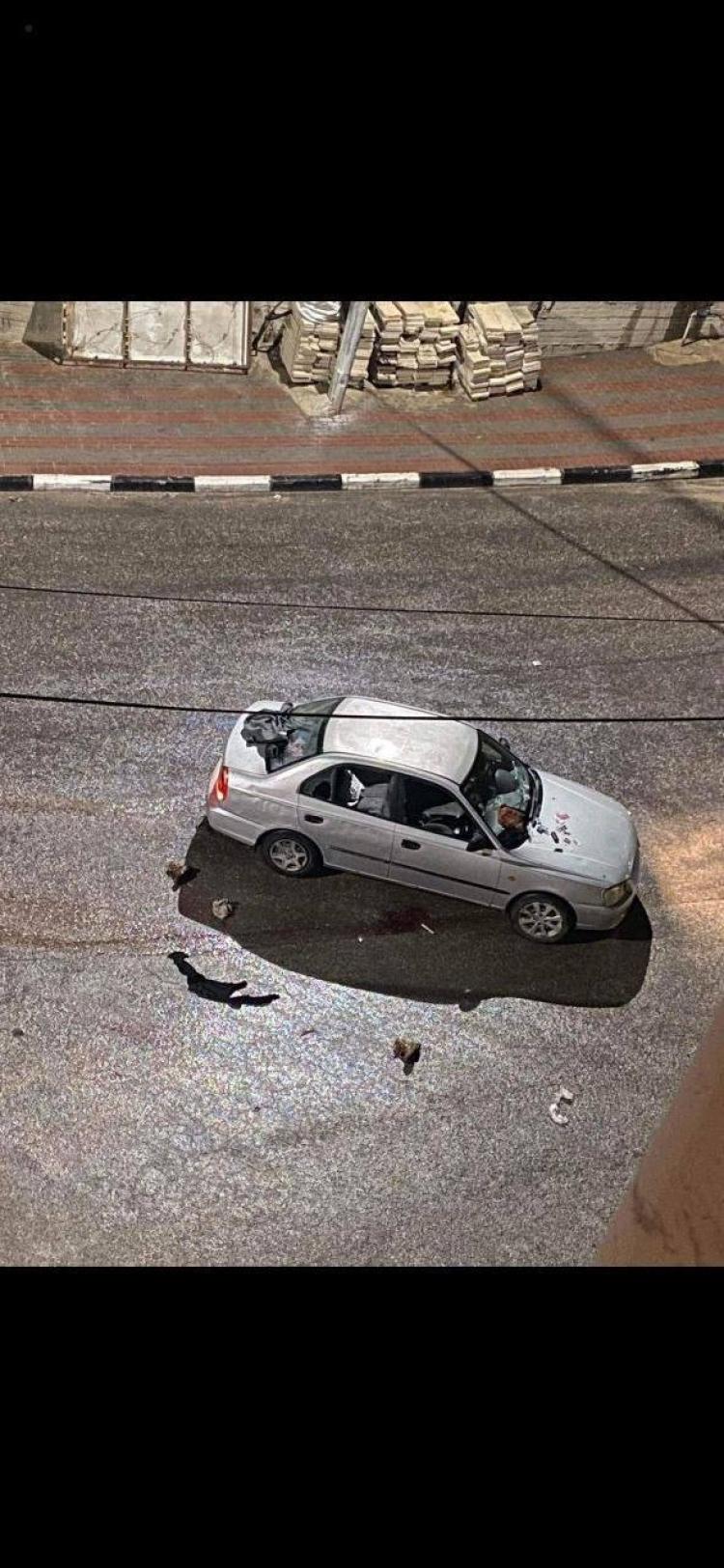 الشيارة التي أطلق عليها جنود الاحتلال النار