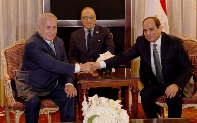 الرئيس المصري عبدالفتاح السيسي ورئيس الوزراء الاسرائيلي - أرشيفية