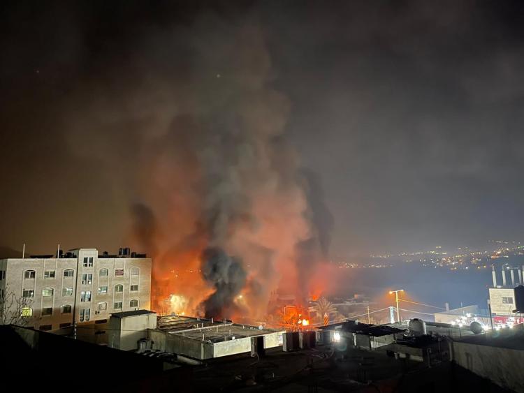 إحراق حوارة من قبل المستوطنين