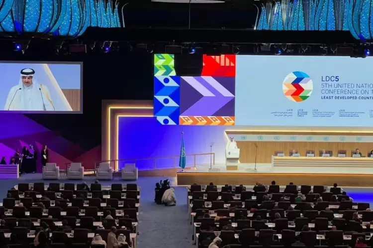 امير قطر الشيخ تميم بن حمد آل ثاني يفتتح مؤتمر الامم المتحدة
