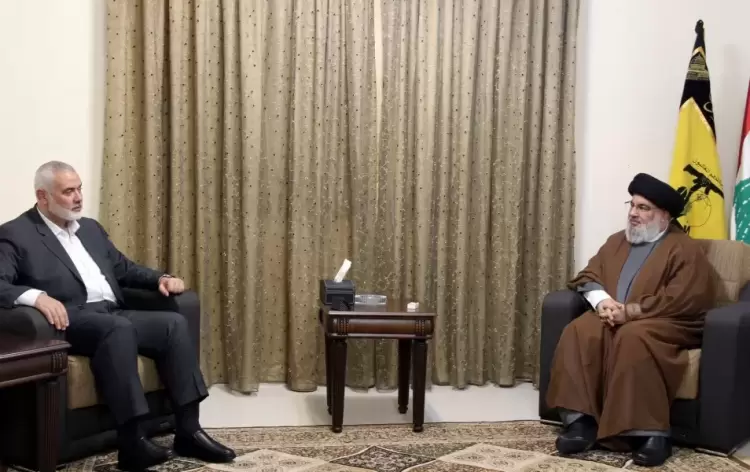 نصر الله يلتقي هنية في لبنان