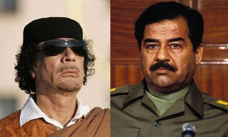 القذافي وصدام حسين