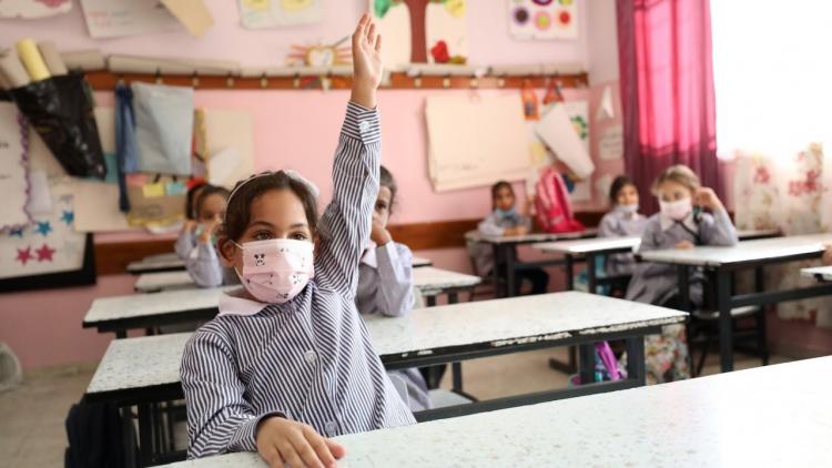 طلاب المدارس في قطاع غزة