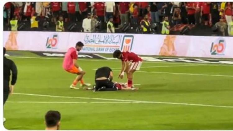 لحظة سقوط اللاعب