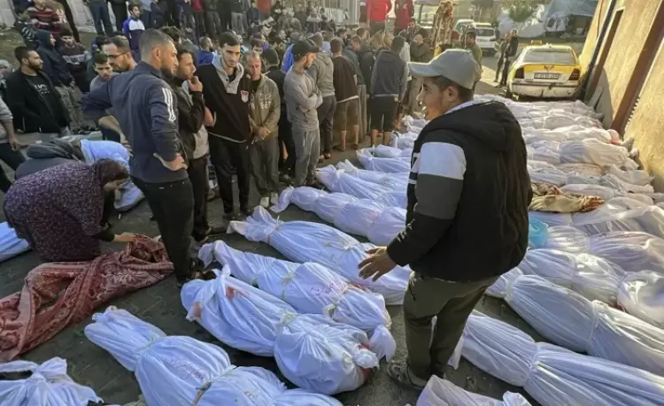 جانب من شهداء غزة جراء عدوان الاحتلال الإسرائيلي