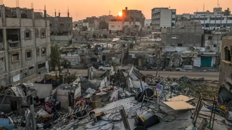 مخيم للنازحين الفلسطينيين بجنوب قطاع غزة  ا ف ب