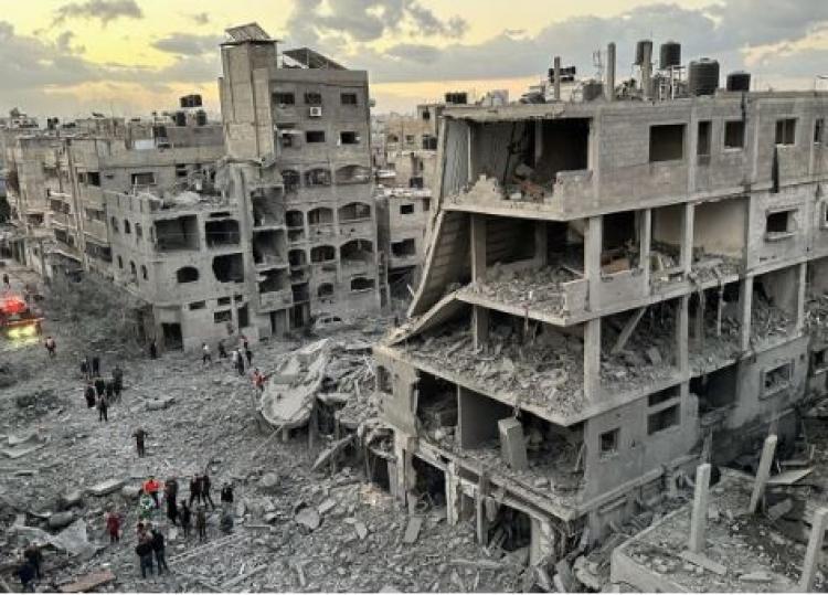 اثار الدمار في غزة