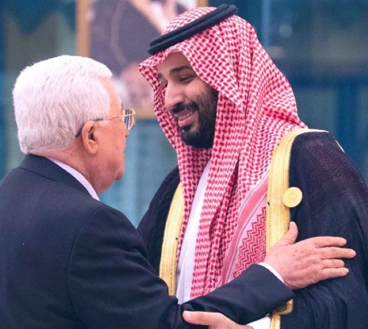 الرئيس محمود عباس وولي عهد السعودية محمد بن سلمان