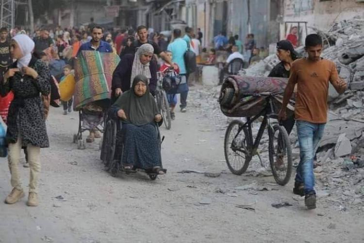 من نزوح المواطنين في قطاع غزة