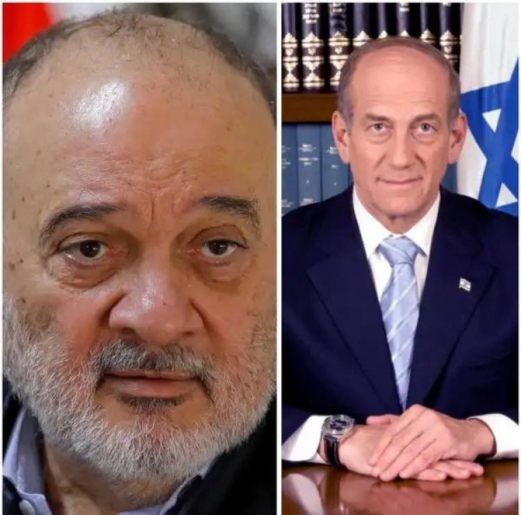 ايهود أولمرت وناصر القدوة