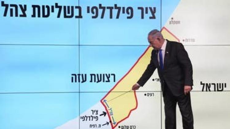 الخريطة التي استخدمها نتنياهو خلال المؤتمر الصحفي