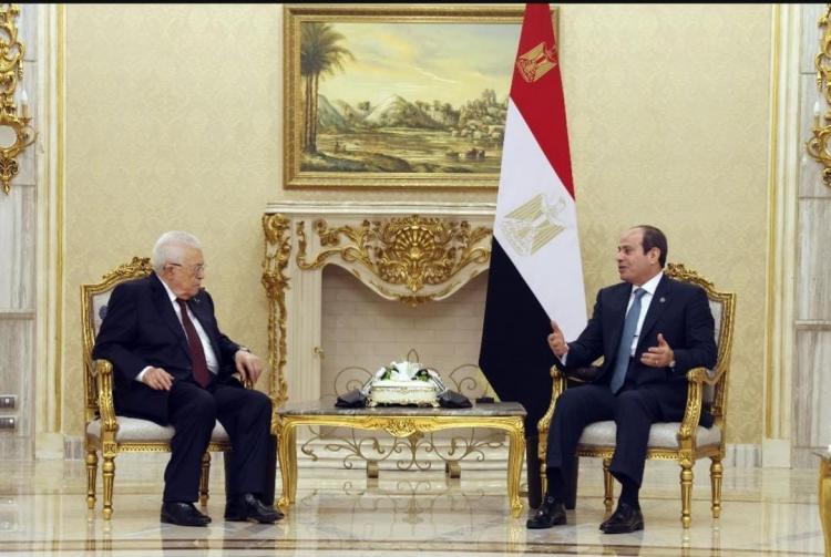 الرئيس محمود عباس ونظيره المصري عبدالفتاح السيسي