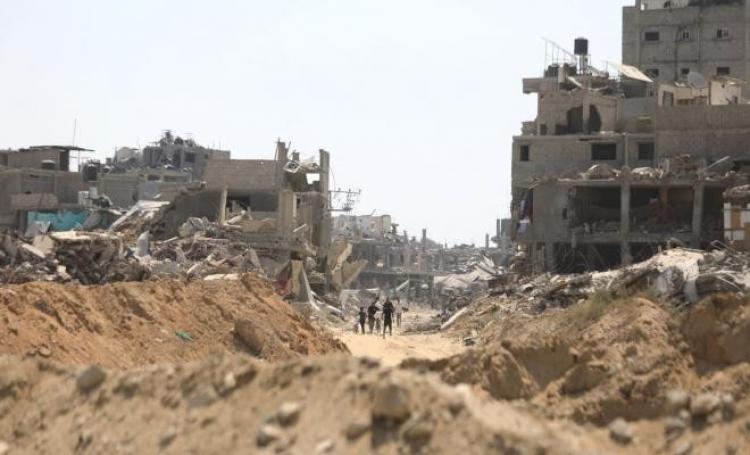 اثار الدمار في غزة