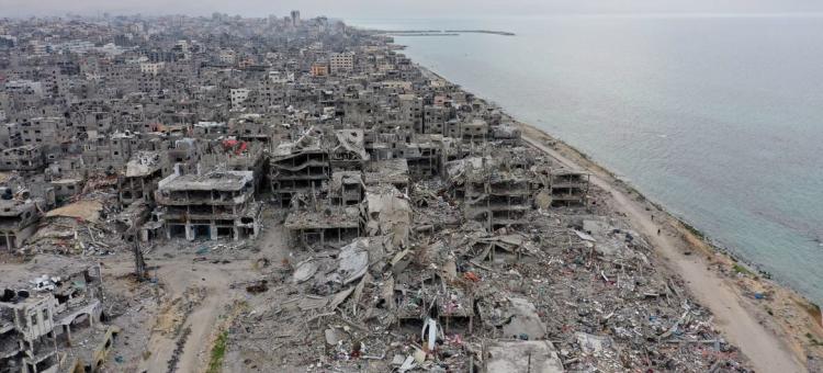 صورة جوية للدمار في شمال غزة
