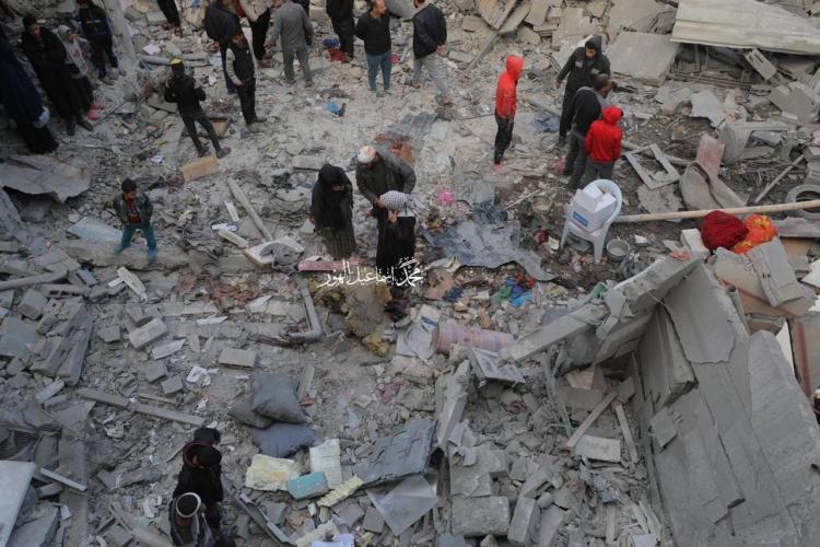 دمار في غزة جراء القصف الاسرائيلي