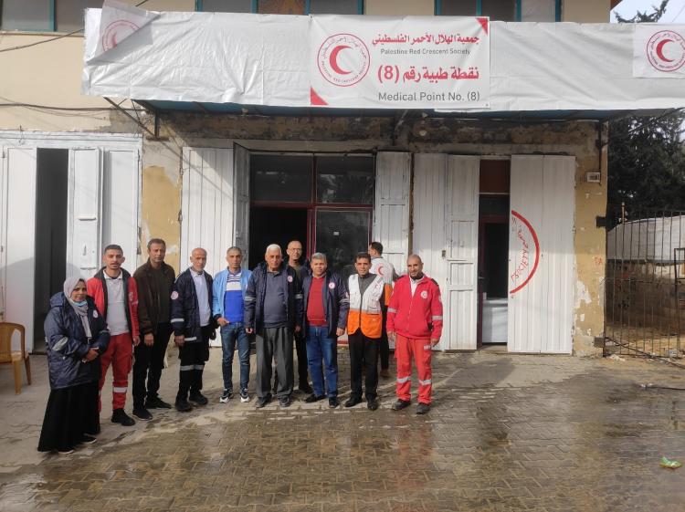 عيادة طبية تابعة للهلال الأحمر الفلسطيني في النصيرات
