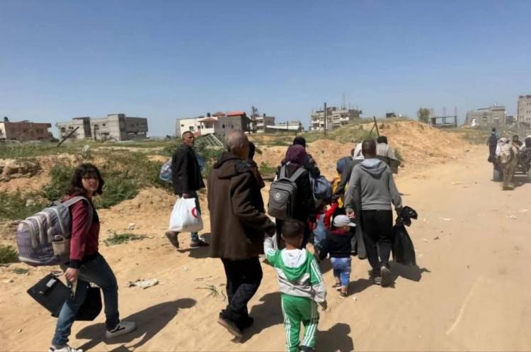 نزوح المواطنين في قطاع غزة