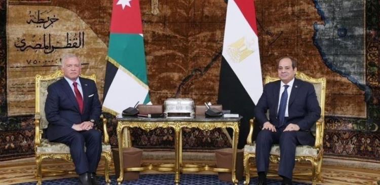 ملك الأردن ورئيس مصر