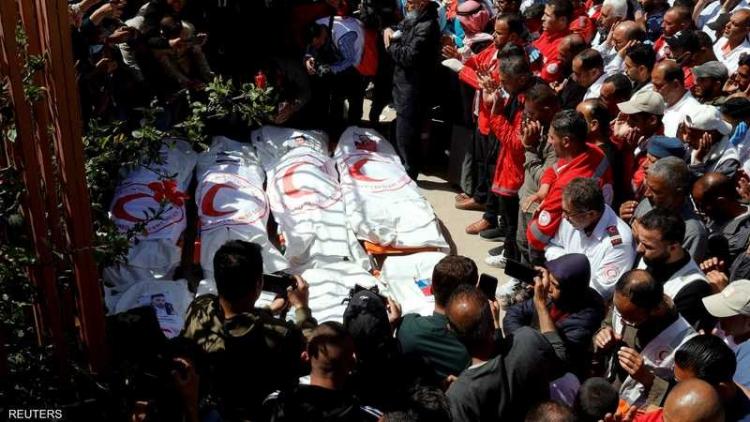 جريمة قتل المسعفين في غزة